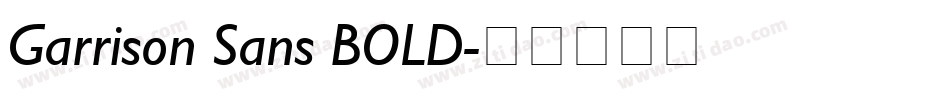 Garrison Sans BOLD字体转换